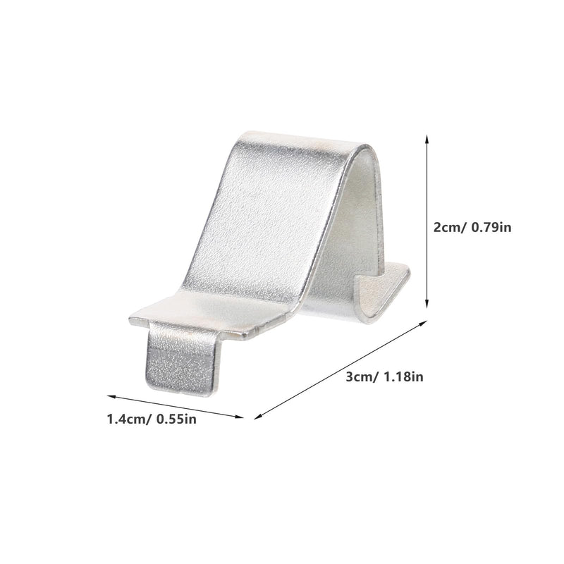jojofuny 12pcs Heavy Duty Metal Cabinet Shelf Clips - Adjustable Shelf Support Clips for Wood and Metal Shelving, Strong Locker Shelf Bracket for Kitchen Home Organization 3.00X2.00X1.40CM Silver