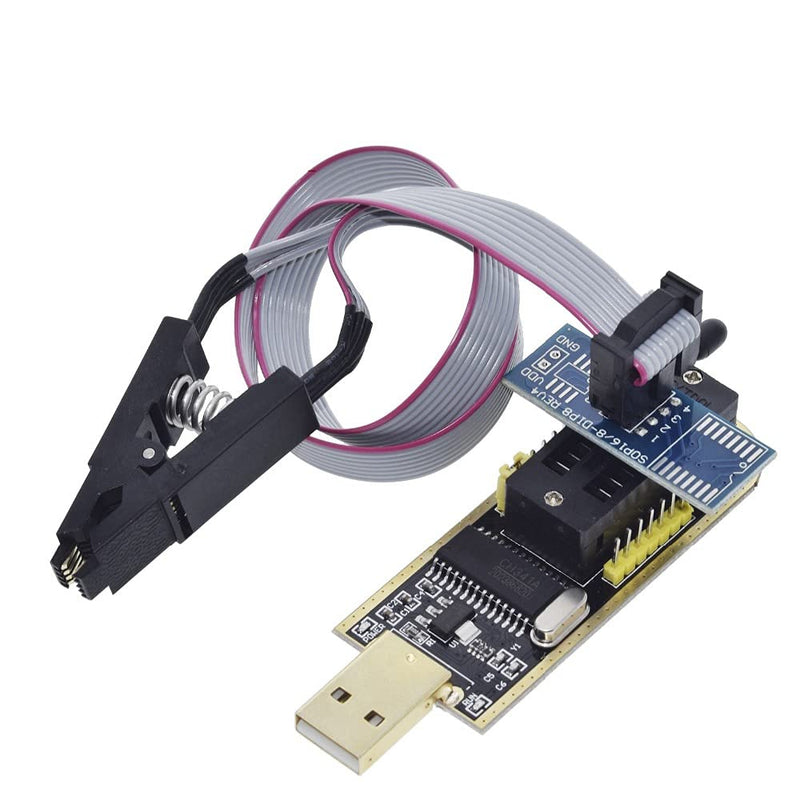 CH341A 24 25 Series EEPROM Flash BIOS USB Programmer Module +SOIC8 SOP8 Test Clip for EEPROM 93CXX/25CXX /24CXX