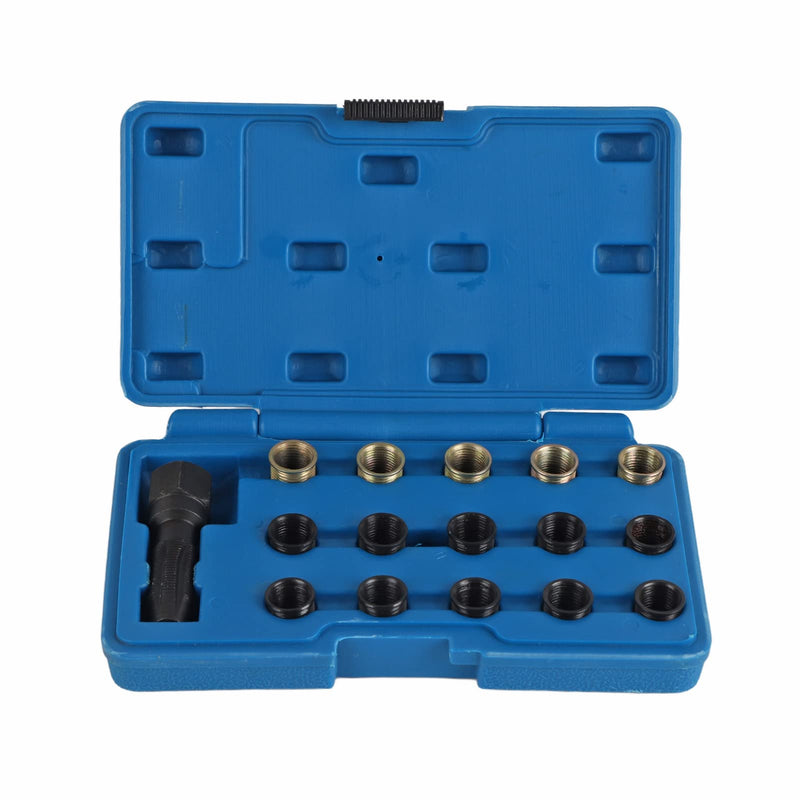 M14X1.25 Spark Plug Tap Plug Repair Tool, Thread Repair Set, M14X1.25 High Durability Spark Plug Thread Repair Tool Screw Tap Portable Carbon Steel Rethread Kit