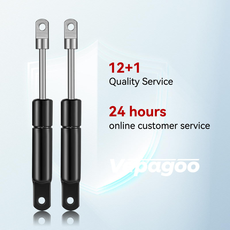 Vepagoo 4 Inch 15Lb/67N Gas Struts Spring Shocks Cabinet Door, 4 mm Hole Connector Mini Lift Supports for Cabinet Furniture Hinged Flip-up Door Storage Toy Tool Boxes, Set of 2