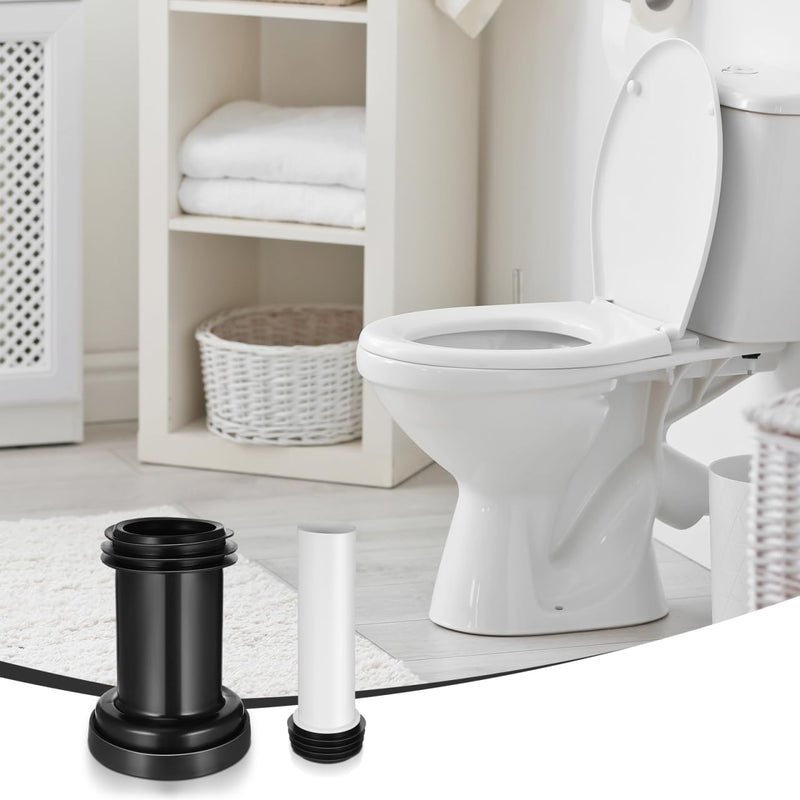 YARNOW Wall Hung Toilet Connector Rear Discharge Toilet Waste Pipe Straight Pipe Extension Pvc Lengthened Drain Tube for Wall Mounted Anti-Leak Seal 7.48 X 5.35 X 5.35 in 2 Pack