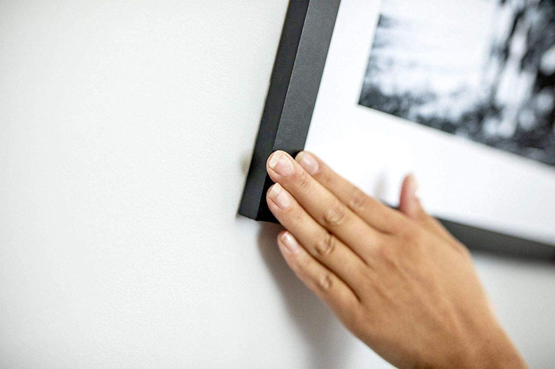 VELCRO Brand HANGables Removable Wall Fasteners | Strong Adhesive Hold, Up to 7.5 kg / 16 ½ lb (per set of 4) | Easy-to-Remove from Wall, Firm Hold to Frame or Mirror | 1 ¾ x 3in strips, 8 sets, White Large Strips