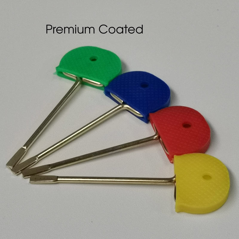 Bathroom/Bedrooom Door Key Emergency Key, Door Key Replacement Solid Key for Interior Door - 4 Pack (Gold with Cap) Gold with Cap - NewNest Australia