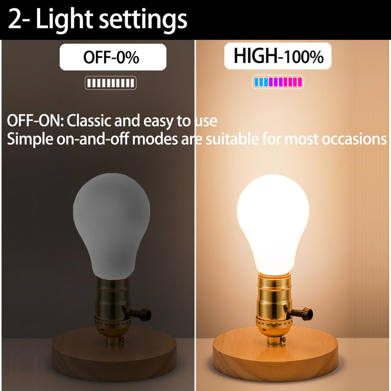 Lamp Socket Replacement, E26 Threaded Base, Turn Knob for ON/Off Light Settings, Lamp Parts for Table and Floor Lamps Repair, Dimmable Light Bulb Socket with Lamp Switch (Gold) 2 Way - Turn Knob