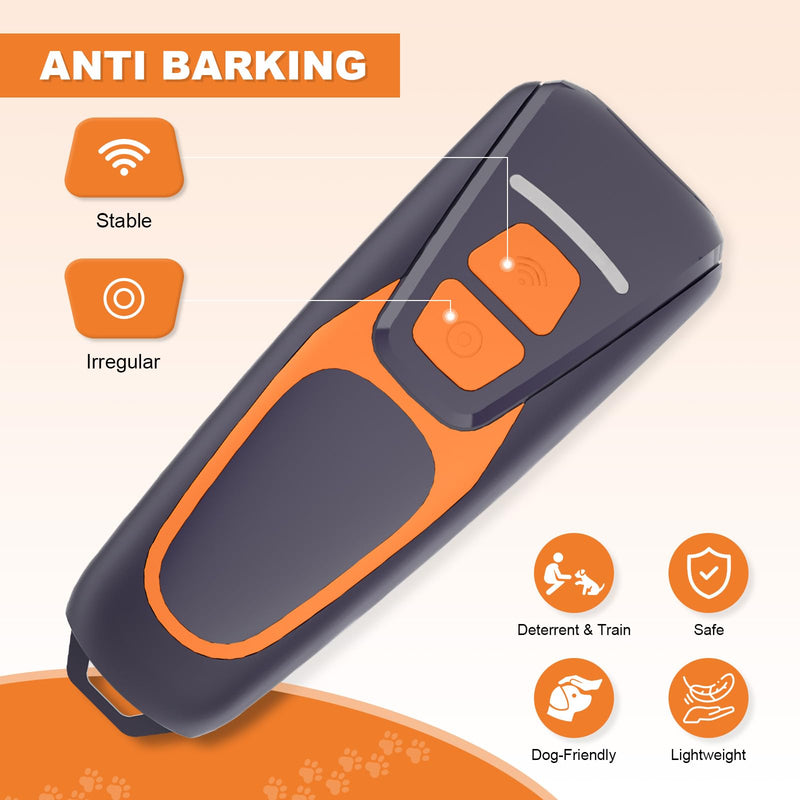 Dog Bark Deterrent Devices, Rechargeable Battery Ultrasonic Anti Barking Device for Dogs, Battery