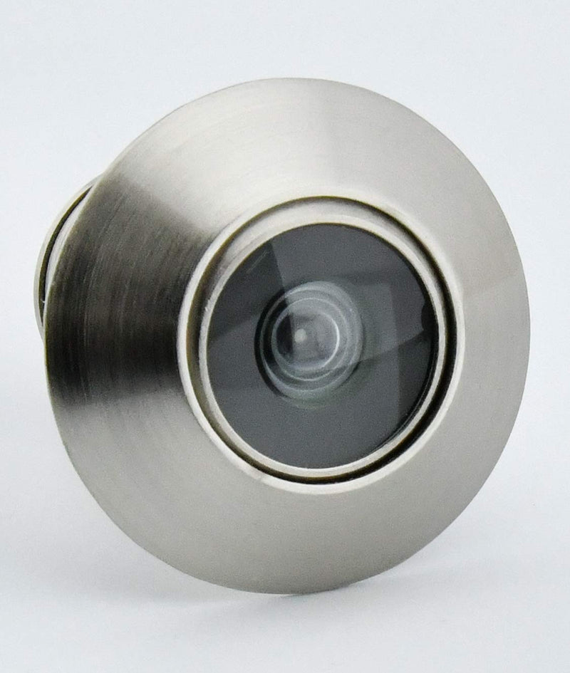Earl Diamond - Door Viewer Peephole, Solid Brass 200-Degree Security Peephole with Heavy Duty Rotating Privacy Cover for for 1-3/8" to 2-1/6" Doors for Home Office Hotel - Satin Nickel