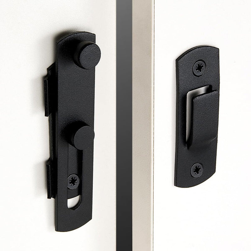 3 Packs Flip Latch Gate Latches,3.93” x 2.75” Matte Black Safety Door Lock for Barn Wood Fence Sliding French Doors, Gate Hardware,Sliding Door Antique Lock Wine Cabinet Closet Door Latches Matte Black_V54 3
