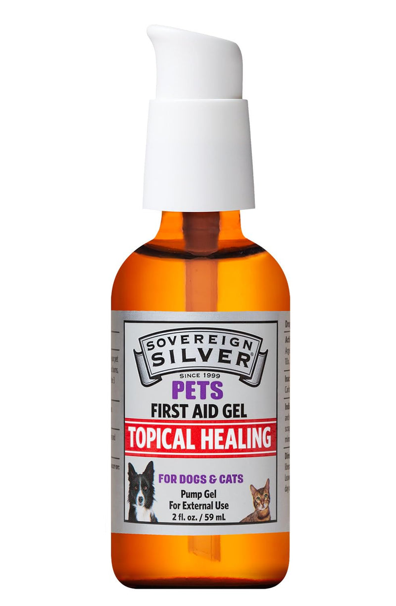 Sovereign Silver First Aid Gel for Pets - Topical Healing for Dogs and Cats, 2oz Pump Gel 2 Oz (Pack of 1) - PawsPlanet Australia