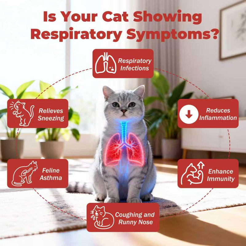 Lysine for Cats, Helps Reduce Sneezing, Coughing, Runny Nose & Upper Respiratory Treatment – Taurine + Echinacea Immune Support – Cat Cold, Asthma & Nose Relief – Respiratory Support Bars