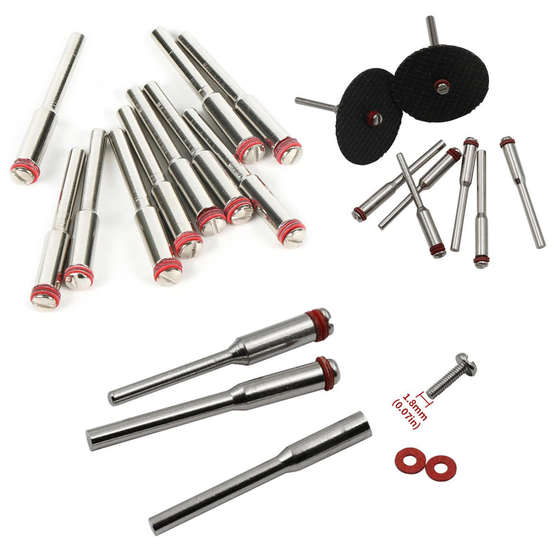 30 Pack Diamond Cutting Wheel Mounting Mandrel Replacement Cut Off Wheels Mandrels 1/8'' Shank Wire Brush Wheel Stem for Dremel Rotary Tool Polishing Buffing Wheels Saw Blades Cut Off Discs