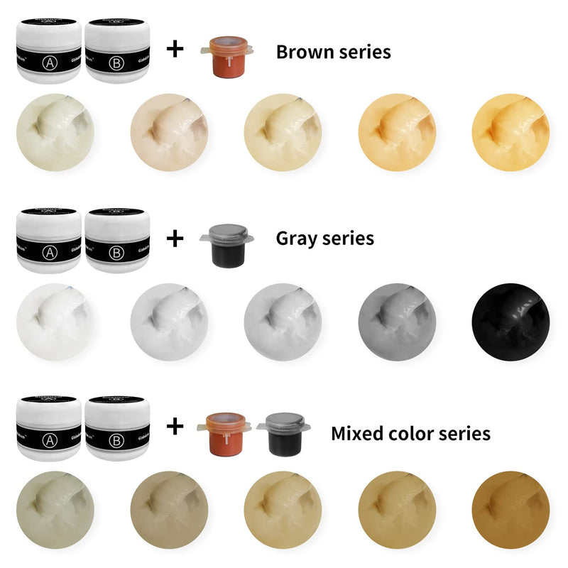 Tub and Fiberglass Shower Repair Kit (Color Match), 3.7oz Porcelain Repair Kit, Porcelain Sink and Acrylic Bathtub Repair Kit White for Cracks Chips Dents Holes Almond/Biscuit/Bone