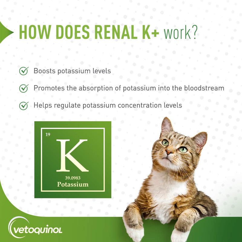Vetoquinol Renal K+ (Potassium Gluconate) Potassium Supplement Gel for Dogs and Cats, 5oz - NewNest Australia