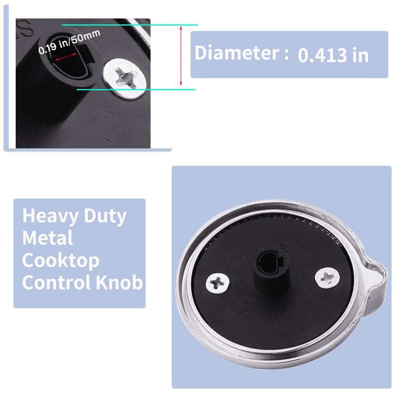 5 Packs WB03K10303 Profile Stove Cooktop Oven Rang Knob Replacements for GE,Heavy Duty Metal 191d5100 knob Cooktop Oven Knob Replace ge profile stove knob Part WB03K10208,AP4980246, 1810427, AH3486484