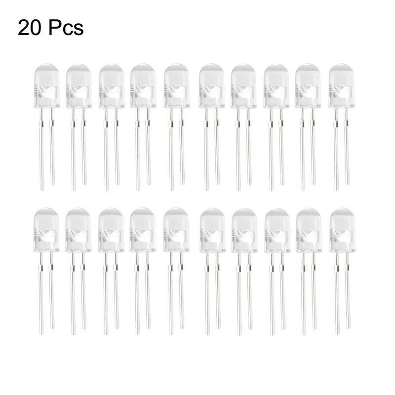 uxcell 20pcs 5mm 940nm Infrared Emitter Diode DC 1.5V LED IR Emitter Light Emitting Diodes Clear Round Head