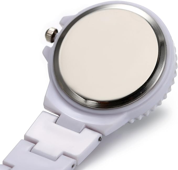 Lancardo Nurse Watch, Small Watch for Nurses, Stainless Steel Strap, Pocket Watch, Unisex, Analog Display, White, Storage Pouch Included - NewNest Australia