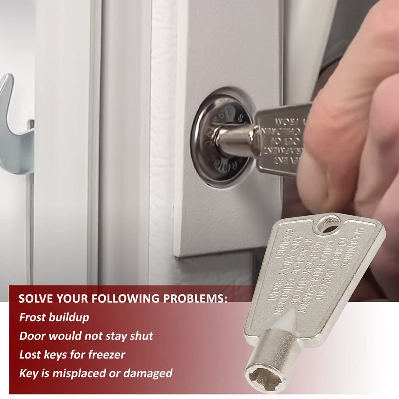 216702900 Metal Freezer Door Keys by Seentech - Compatible With Frigidaire, Kenmore, GE Freezers - Repalces: AP4301346, AP4071414, PS2061565, AP2113733, 06599905, 08037402, 12849, PS1991481 (Pack 2) - NewNest Australia