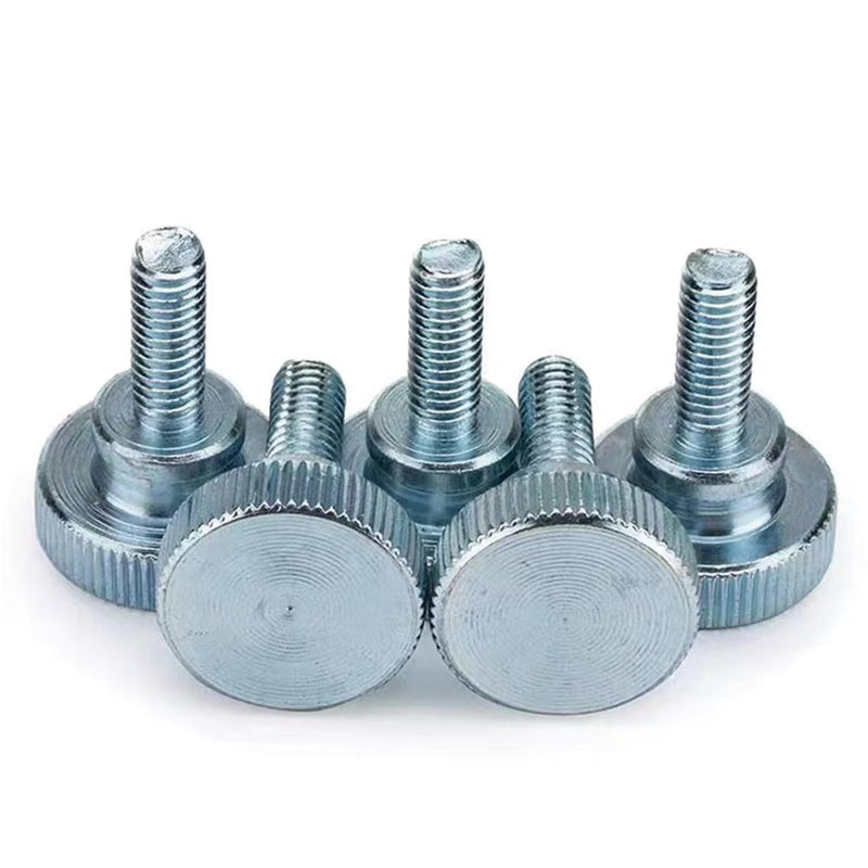 M6-1.0 x 10mm Znic Plated Flat Knurled Head Fully Threaded Thumb Screws Bolts Fastener,Threaded Knurled Grip Knobs Thumb Screw,Vesa Screws, Monitor Mount Screws for TV and Monitor Mount,12 Pcs M6-1.0x10mm（12 Pcs） - NewNest Australia