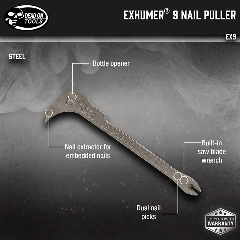 Dead On Tools - Exhumer 9 Nail Puller, 10-5/8" (EX9)