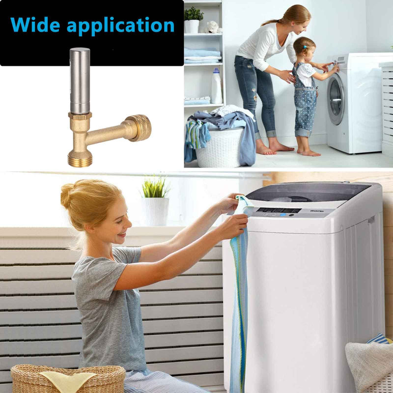(2 Pack) Lidertik Water Hammer Arrestor Washing Machine 3/4, Absorb Shock and Reduce Noise, Laundry Washer Knock Valve Garden Hose Air Inline Sink Dishwasher LI-Y241-11-11(2 PACK) Y-Stainless steel-2 Pack