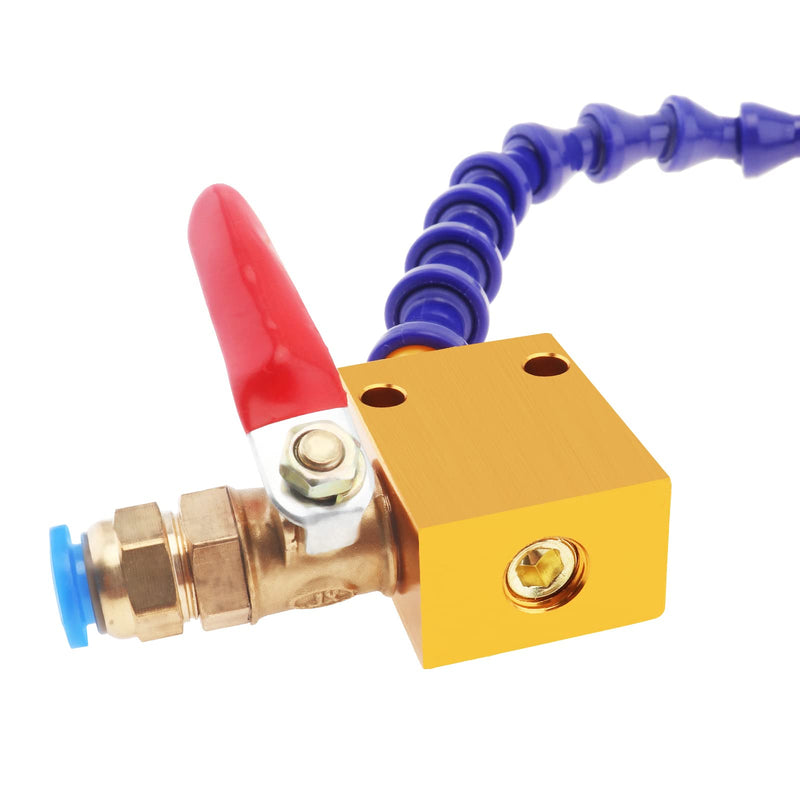 CLAHJQX Mist Coolant Lubrication Spray System, Double Head Bifurcated Round Nozzle Flexible Water Cooling Tube Spray System for 8mm Air Pipe CNC Lathe Mill Drill Carving Machine