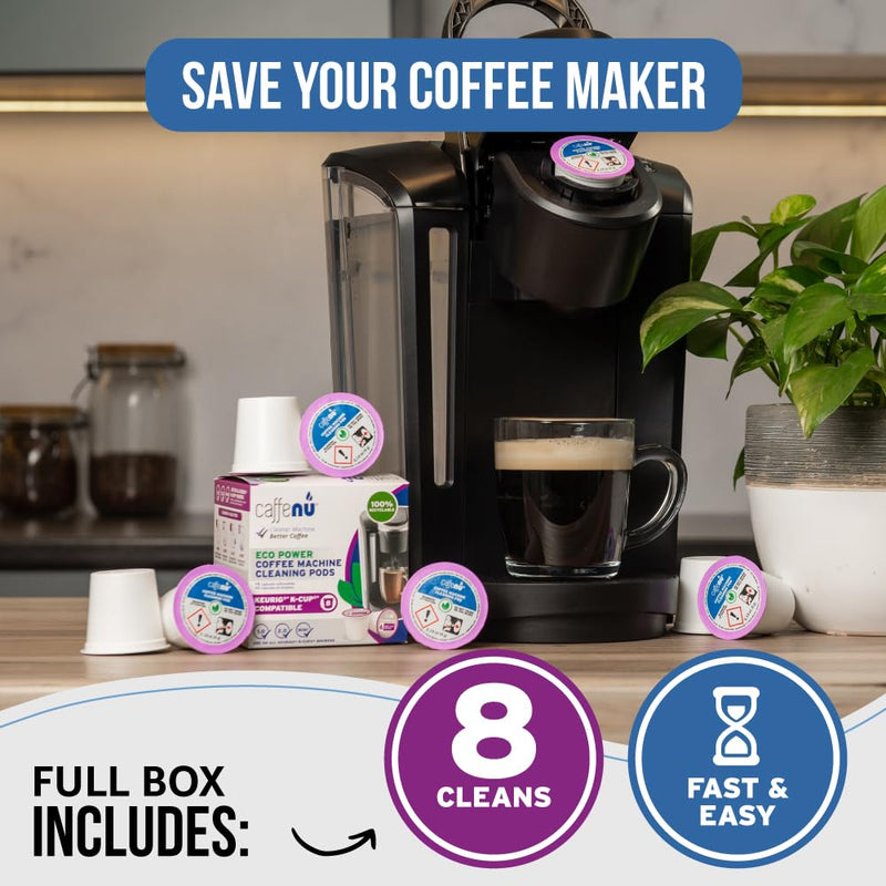 Caffenu Complete Coffee Machine Care Bundle - Descaling Solution & Cleaning Pods Set