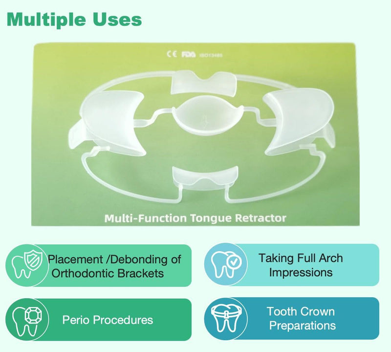 Multi-Function Tongue Retractor Cheek Retractor Lip Retractor More Views for Teeth Whitening/Dental Photography Sugical Mouth Openner (M) 2bdent