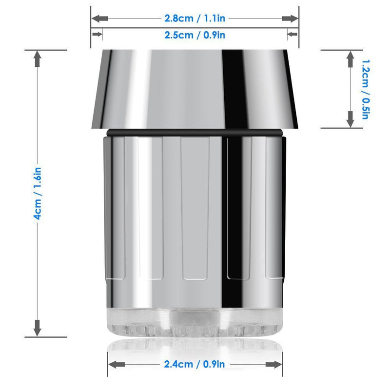 ZYTC Led Faucet Lights 7 Color Changing Tap LED Light Saver for Kitchen Bathroom Sink (6PC) 6 PCS