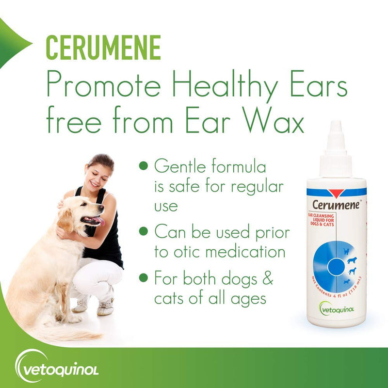 Vetoquinol 411410 Cerumene,4 oz - PawsPlanet Australia