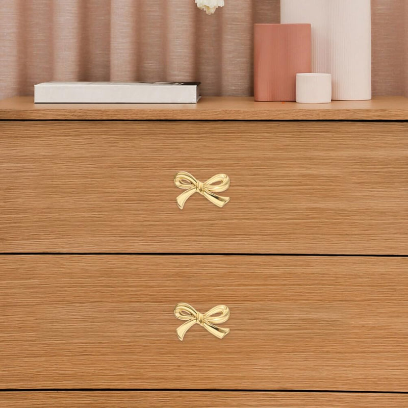 DOITOOL Bowknot Cabinet Knobs 2.75In Decorative Brass Pull Handles for Kitchen Cupboard Dresser Drawer Wardrobe Hardware Set