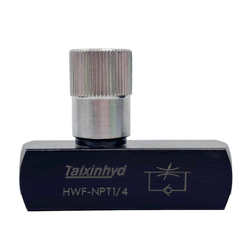 1/4 Inch NPT Hydraulic Needle Valve 5800PSI Two Way Throttle Check Valve for Hydraulic Oil Gas 1/4