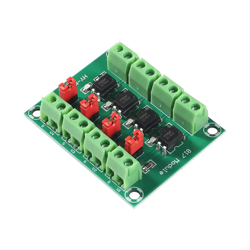 Alinan 4pcs 4CH Optocoupler PC817 4 Channel Isolation Board Voltage Converter Adapter Module 3.6-30V Driver Photoelectric Isolated Module