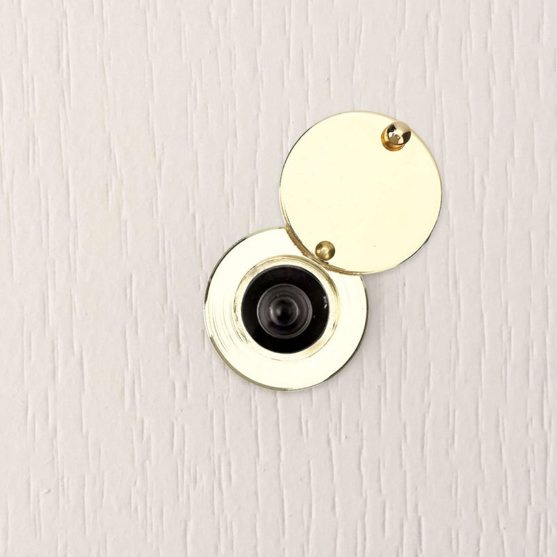 Apartment Door Security Peephole Cover for Inside Apartment Door Peep Hole Covers Viewer Cover Copper Viewer Peephole Plate