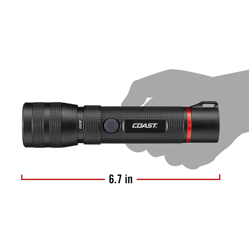 Coast G60R 1000 Lumen Waterproof Rechargeable LED Flashlight, 2-Pack