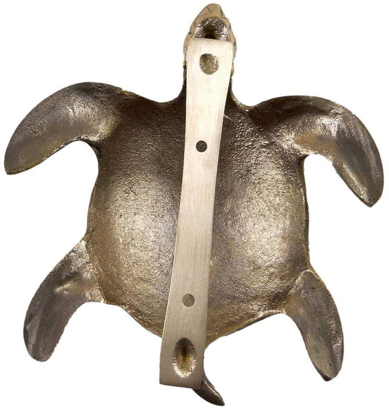 Large Solid Brass Sea Turtle Doorknocker