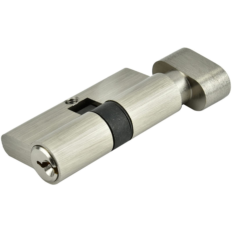 Lock Cylinder Single Open Lock Solid Copper Lock Cylinder, Anti Theft Cylinder with 3 Keys, Bedroom Bathroom Kit for Wooden Aluminum Doors Proof Lock (L=60mm (30/30))