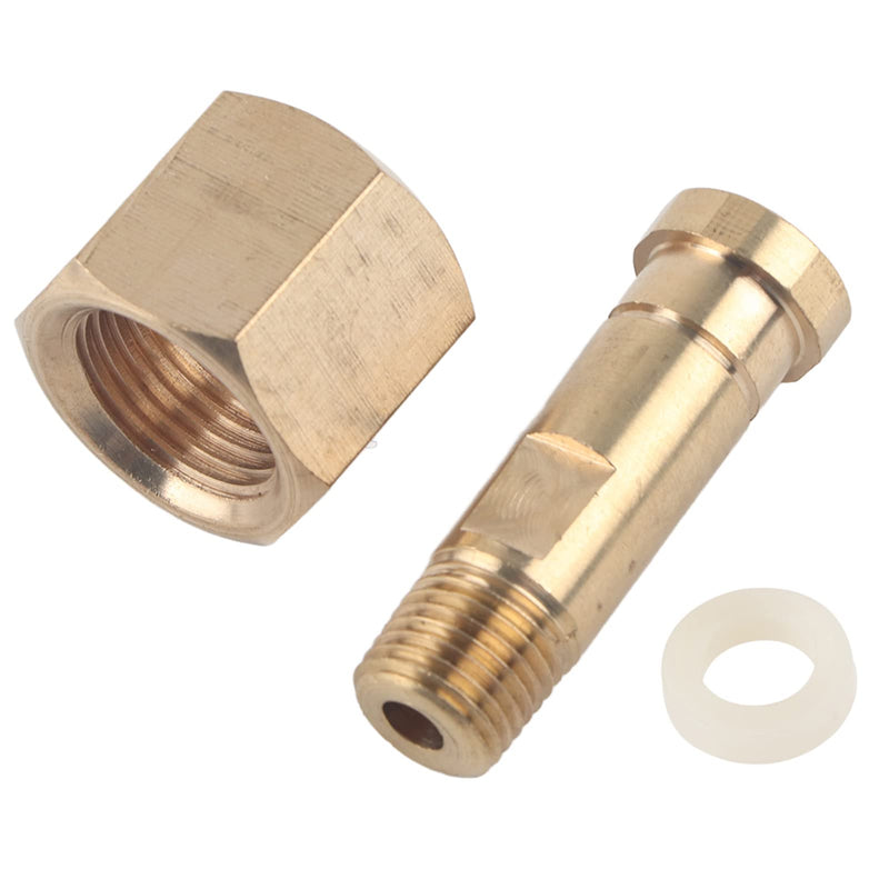 Kadimendium Regulor CO2 Regulator Nipple Left Hand Thread CGA-320 Carbon Dioxide Regulator Inlet Nut and Nipple Regulator Nut with Washer, KADIMENDIUM2MFDERBG30