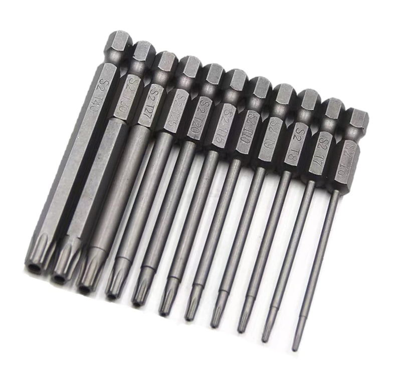 11-Piece Shark Vacuum Screwdriver Security Bit Set, S2 Steel Magnetic Security Screwdriver Set 3 Inch Star Driver Bit Set Screwdriver for Shark Vacuum T6-T40 (75mm Length) 75mm Length