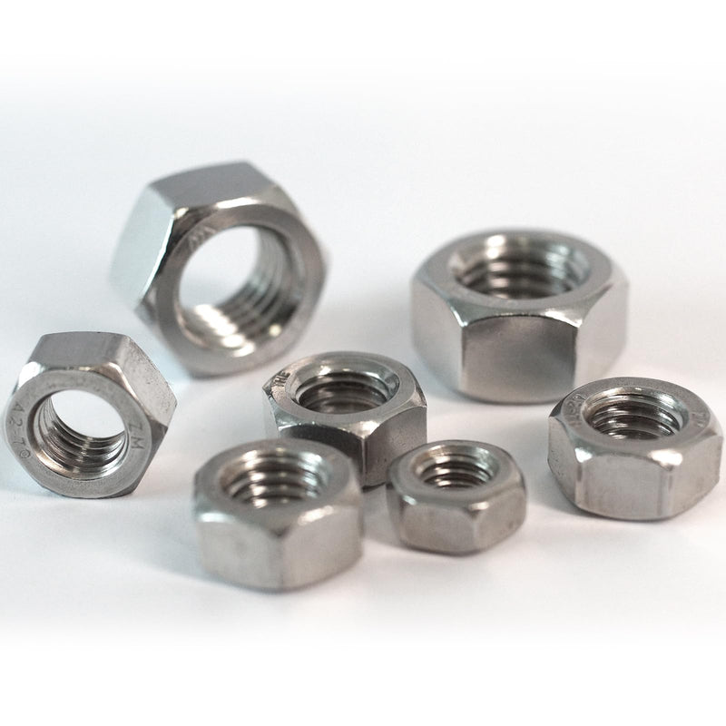 M14-1.25 Hex Nuts (27pcs), 304 Stainless Steel (18-8), Hardware, Metric, Fine Thread, DIN 934 M14-1.25