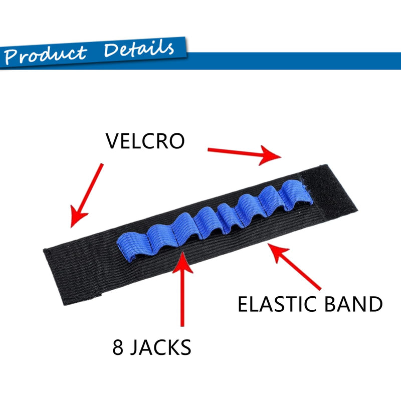 8 PCS Phlebotomy Tube Holder Wristband Professional Blood Tube Holder Wristband Set Blood Draw Tube Bracelet Strap for Phlebotomist Accessories(Blue,8 Phlebotomy Tubes)