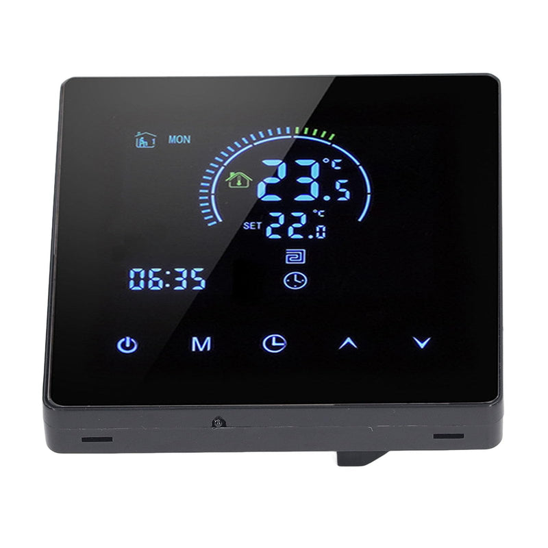 Programmable Smart Thermostat, Touchscreen LCD Display with Accurate Temperature Control for Home Office Shopping Malls AC 90V-240V 4500W Regular Version Black