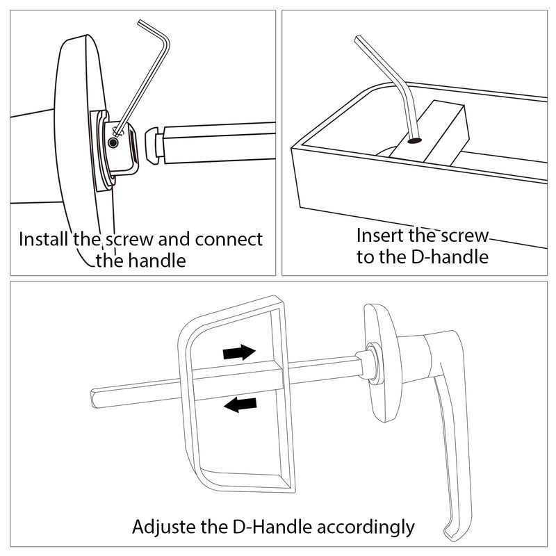Shed Door L-Handle Lock Kit Shed Door Latch with 5-1/2" Stem,Shed Door Lock Matching Set Includes 5 Keys for Sheds Doors, Playhouses, Chicken Coops,Camper, RV, Garage Door(Black) 5.5inch L Black