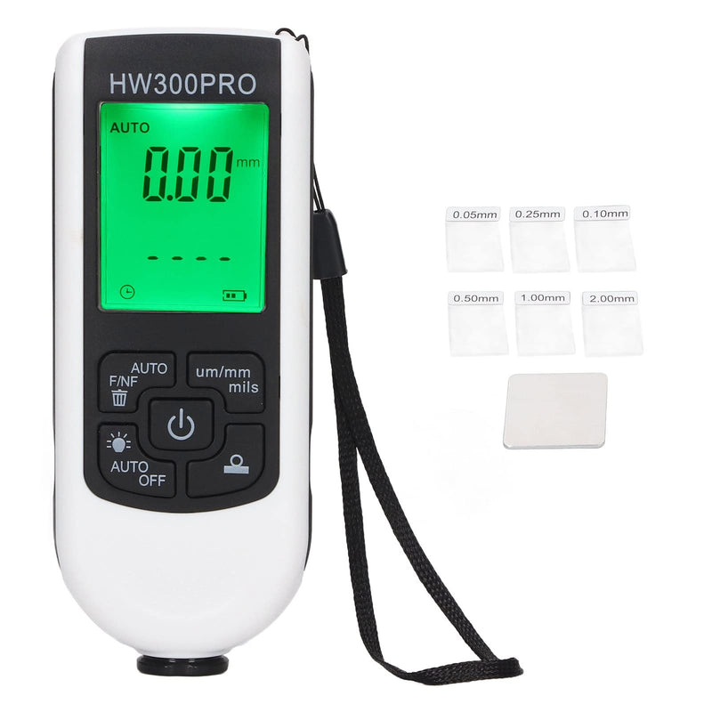 2024 Paint Thickness Gauge, Digital Coating Paint Depth with Portable Rope, Paint Thickness Meter Automatic Shutdown Function Paint Coating Meter for Outdoor (White) White