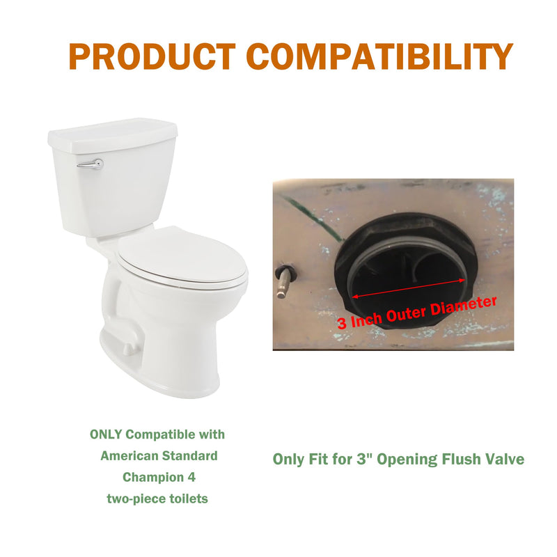 3'' Toilet Tank to Bowl Coupling Kit, Fits for American Standard Champion 4 Toilet Parts AS738756-0070A, Includes Gasket, Bolts and Other Essential Parts for Most 3 Inch Flush Valve Opening Tanks