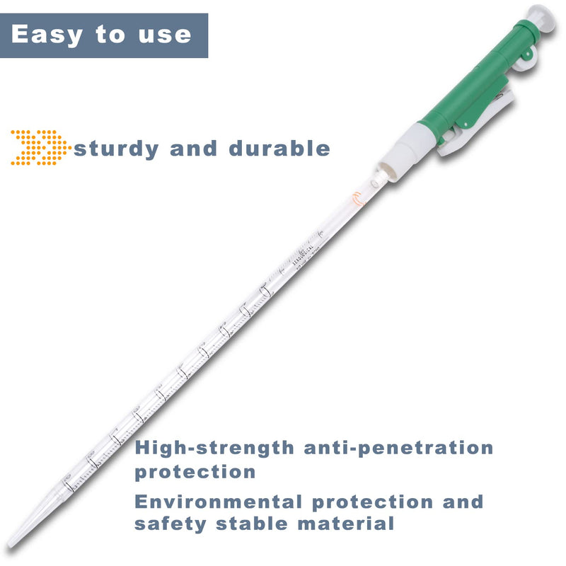 ONiLAB Pipette Pumps,Scientific Pipette Pump 10ml, Green, for Disposable Plastic and Glass Pipettes…