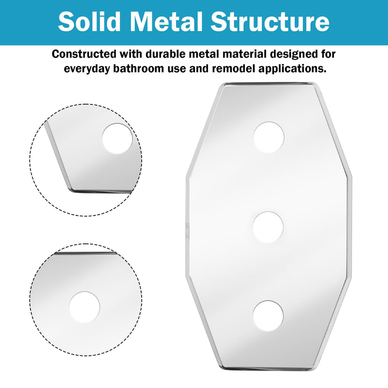 Three-Hole Remodel Plate, Shower Valve Cover Plate for Wall Repair, Compatible With Westbrass D505 Series