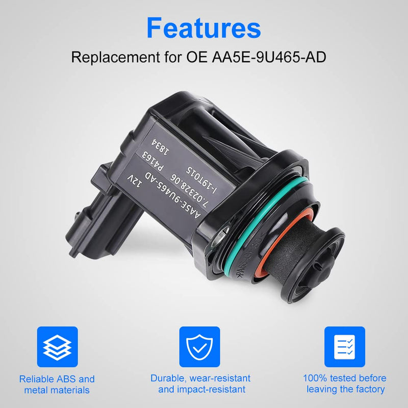 Turbo Solenoid Valve Replacement for AA5E-9U465-AD Compatible with Ford Expedition Explorer F-150 F150 Flex Transit Lincoln MKS MKT Navigator Turbocharger Intercooler Pressure Relief
