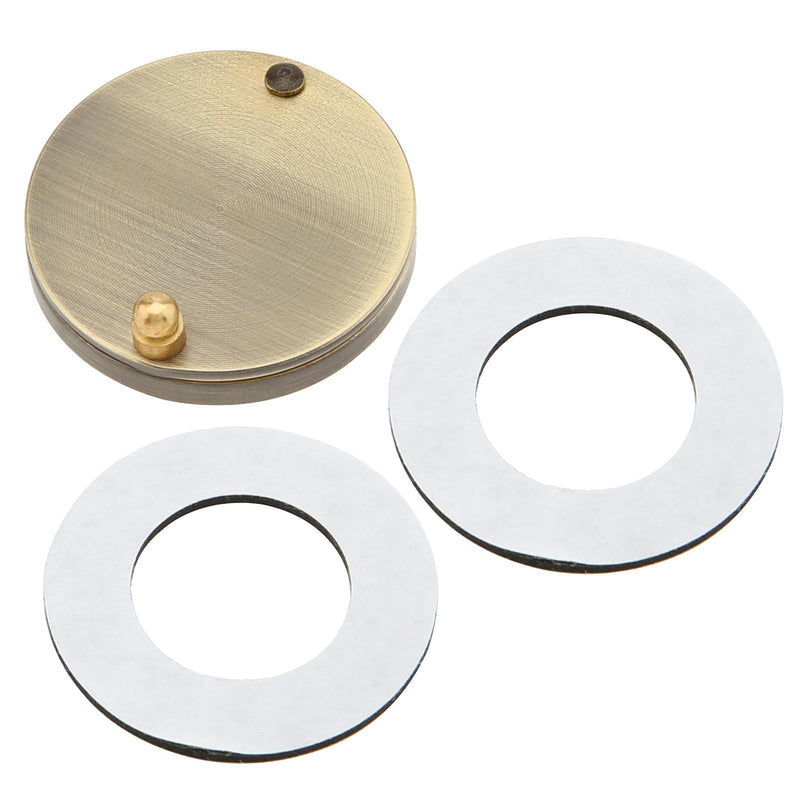 Peephole Cover, Solid Brass Privacy Door Viewer Cover with Double-Sided Self-Adhesive Tape for 5/8 inch Diameter Door Peephole (1, Antique Bronze) 1