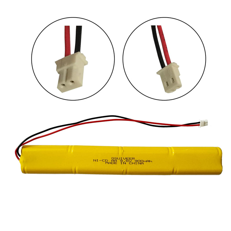 9.6V 900mAh Exit Sign Emergency Light Battery Compatible with BBAT0043A BAT9.6V700 BBAT0044A BAA-96 Unitech ELB-B003 ELBB003 Lithonia ELB-B004 ELBB004 OSI OSA228 DANTONA CUSTOM-306-U (2 Pack)