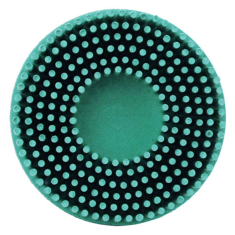 2 Inch Bristle Disc, 1/4 Inch Shank 120# 80# 50# Grit Bristle Polishing Brush Bristle Disc Emery Rubber Abrasive Brush Polishing Grinding Wheel for Burr Removal (Green 50#) Green