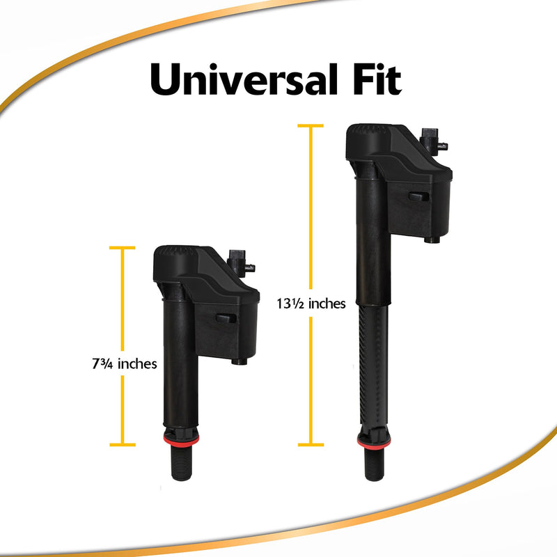 Korky QuietFILL 2X Long Life Toilet Fill Valve - Universal Fits 99% of Toilets - Easy Height Adjust for Fast Install, 528X